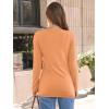imageAUTOMET Womens Long Sleeve Shirts V Neck Casual Tops Loose Dressy Basic Fall Fashion Trendy Outfits Winter ClothesOrange
