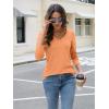 imageAUTOMET Womens Long Sleeve Shirts V Neck Casual Tops Loose Dressy Basic Fall Fashion Trendy Outfits Winter ClothesOrange