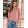 imageAUTOMET Womens Long Sleeve Shirts V Neck Casual Tops Loose Dressy Basic Fall Fashion Trendy Outfits Winter ClothesPink
