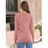 imageAUTOMET Womens Long Sleeve Shirts V Neck Casual Tops Loose Dressy Basic Fall Fashion Trendy Outfits Winter ClothesPink
