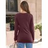 imageAUTOMET Womens Long Sleeve Shirts V Neck Casual Tops Loose Dressy Basic Fall Fashion Trendy Outfits Winter ClothesWine Red