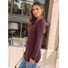 imageAUTOMET Womens Long Sleeve Shirts V Neck Casual Tops Loose Dressy Basic Fall Fashion Trendy Outfits Winter ClothesWine Red