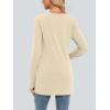 imageAUTOMET Womens Long Sleeve Shirts V Neck Casual Tops with Pockets Loose Dressy Basic Fall Outfits Clothes Winter Trendy 2025Cream