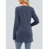 imageAUTOMET Womens Long Sleeve Shirts V Neck Casual Tops with Pockets Loose Dressy Basic Fall Outfits Clothes Winter Trendy 2025Navy