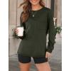 imageAUTOMET Womens Long Sleeve Tops Loose Fit Fall Cute Thick T Shirts Winter Cruise Outfits Trendy ClothesArmy Green