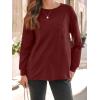 imageAUTOMET Womens Long Sleeve Tops Loose Fit Fall Cute Thick T Shirts Winter Cruise Outfits Trendy ClothesBurgundy