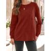 imageAUTOMET Womens Long Sleeve Tops Loose Fit Fall Cute Thick T Shirts Winter Cruise Outfits Trendy ClothesCaramel