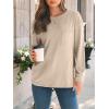 imageAUTOMET Womens Long Sleeve Tops Loose Fit Fall Cute Thick T Shirts Winter Cruise Outfits Trendy ClothesKhaki