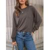 imageAUTOMET Womens Long Sleeve Tops Pleated Crew Neck Business Casual Blouses Fashion Clothes 2025 Trendy OutfitsCoffee Gray