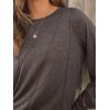imageAUTOMET Womens Long Sleeve Tops Pleated Crew Neck Business Casual Blouses Fashion Clothes 2025 Trendy OutfitsCoffee Gray
