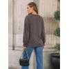 imageAUTOMET Womens Long Sleeve Tops Pleated Crew Neck Business Casual Blouses Fashion Clothes 2025 Trendy OutfitsCoffee Gray