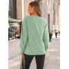 imageAUTOMET Womens Long Sleeve Tops Pleated Crew Neck Business Casual Blouses Fashion Clothes 2025 Trendy OutfitsLight Green