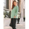 imageAUTOMET Womens Long Sleeve Tops Pleated Crew Neck Business Casual Blouses Fashion Clothes 2025 Trendy OutfitsLight Green