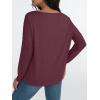 imageAUTOMET Womens Long Sleeve V Neck TShirts Basic Loose Fit Casual Tops Trendy Fashion Fall Clothes Outfits 2025 Wine Red L