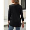 imageAUTOMET Womens Tops 34 Length Long Sleeve Shirts Fall Clothes Business Casual Dressy Blouse Loose Fit Basic Tee TrendyBlack