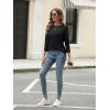 imageAUTOMET Womens Tops 34 Length Long Sleeve Shirts Fall Clothes Business Casual Dressy Blouse Loose Fit Basic Tee TrendyBlack