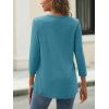 imageAUTOMET Womens Tops 34 Length Long Sleeve Shirts Fall Clothes Business Casual Dressy Blouse Loose Fit Basic Tee TrendyBlue Green