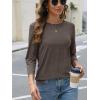 imageAUTOMET Womens Tops 34 Length Long Sleeve Shirts Fall Clothes Business Casual Dressy Blouse Loose Fit Basic Tee TrendyCoffee Grey