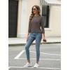 imageAUTOMET Womens Tops 34 Length Long Sleeve Shirts Fall Clothes Business Casual Dressy Blouse Loose Fit Basic Tee TrendyCoffee Grey