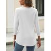 imageAUTOMET Womens Tops 34 Length Long Sleeve Shirts Fall Clothes Business Casual Dressy Blouse Loose Fit Basic Tee TrendyWhite