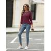 imageAUTOMET Womens Tops 34 Length Long Sleeve Shirts Fall Clothes Business Casual Dressy Blouse Loose Fit Basic Tee TrendyWine Red