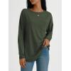 imageAUTOMET Womens Tunic Tops Long Sleeve Shirts Casual Basic Oversized T Shirt Crewneck Loose Fit Fall Fashion ClothesArmygreen
