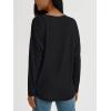 imageAUTOMET Womens Tunic Tops Long Sleeve Shirts Casual Basic Oversized T Shirt Crewneck Loose Fit Fall Fashion ClothesBlack