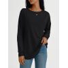 imageAUTOMET Womens Tunic Tops Long Sleeve Shirts Casual Basic Oversized T Shirt Crewneck Loose Fit Fall Fashion ClothesBlack