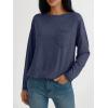 imageAUTOMET Womens Tunic Tops Long Sleeve Shirts Casual Basic Oversized T Shirt Crewneck Loose Fit Fall Fashion ClothesDarkblue