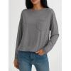 imageAUTOMET Womens Tunic Tops Long Sleeve Shirts Casual Basic Oversized T Shirt Crewneck Loose Fit Fall Fashion ClothesGrey