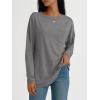 imageAUTOMET Womens Tunic Tops Long Sleeve Shirts Casual Basic Oversized T Shirt Crewneck Loose Fit Fall Fashion ClothesGrey