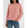 imageAUTOMET Womens Tunic Tops Long Sleeve Shirts Casual Basic Oversized T Shirt Crewneck Loose Fit Fall Fashion ClothesPink