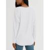 imageAUTOMET Womens Tunic Tops Long Sleeve Shirts Casual Basic Oversized T Shirt Crewneck Loose Fit Fall Fashion ClothesWhite