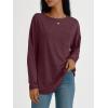imageAUTOMET Womens Tunic Tops Long Sleeve Shirts Casual Basic Oversized T Shirt Crewneck Loose Fit Fall Fashion ClothesWinered