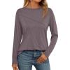 imageAUTOMET Long Sleeve Shirts for Women Basic Business Casual Tops Work Clothes 2025 Fall Fashion OutfitsRose Taupe