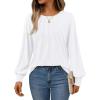 imageAUTOMET Womens Fall Fashion Long Sleeve Shirts Dressy Casual Pleated Basic Trendy Tops Winter Clothes 2025White