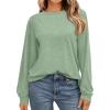 imageAUTOMET Womens Long Sleeve Shirts 2025 Fall Loose Fit Tops Solid Color Oversized Basic Tees Business Casual OutfitsBean Green