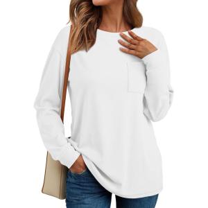 imageAUTOMET Womens Long Sleeve Tops Loose Fit Fall Cute Thick T Shirts Winter Cruise Outfits Trendy ClothesWhite