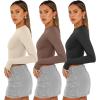 imageAUTOMET 3 Pack Womens Long Sleeve Shirts Y2K Going Out Crop Tops Cute Basic Slim Fitted Fall Fashion Outfits 2025 ClothesApricotcoffegreyblack
