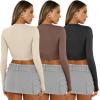 imageAUTOMET 3 Pack Womens Long Sleeve Shirts Y2K Going Out Crop Tops Cute Basic Slim Fitted Fall Fashion Outfits 2025 ClothesApricotcoffegreyblack