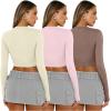 imageAUTOMET 3 Pack Womens Long Sleeve Shirts Y2K Going Out Crop Tops Cute Basic Slim Fitted Fall Fashion Outfits 2025 ClothesApricotpinkcoffegrey