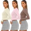 imageAUTOMET 3 Pack Womens Long Sleeve Shirts Y2K Going Out Crop Tops Cute Basic Slim Fitted Fall Fashion Outfits 2025 ClothesApricotpinkcoffegrey