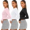 imageAUTOMET 3 Pack Womens Long Sleeve Shirts Y2K Going Out Crop Tops Cute Basic Slim Fitted Fall Fashion Outfits 2025 ClothesPinkwhiteblack