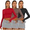 imageAUTOMET 3 Pack Womens Long Sleeve Shirts Y2K Going Out Crop Tops Cute Basic Slim Fitted Fall Fashion Outfits 2025 ClothesRedcoffegreyblack