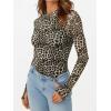 imageAUTOMET Lace Long Sleeve Floral Mesh Mockneck Going Out Tops for Women Fall Fashion Outfits 2025Leopardprint