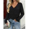 imageAUTOMET Long Sleeve Shirts Womens Tops Fall Fashion Business Casual Outfits 2025 V Neck T Shirts Sweaters TrendyBlack