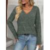 imageAUTOMET Long Sleeve Shirts Womens Tops Fall Fashion Business Casual Outfits 2025 V Neck T Shirts Sweaters TrendyGreen