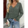 imageAUTOMET Long Sleeve Shirts Womens Tops Fall Fashion Business Casual Outfits 2025 V Neck T Shirts Sweaters TrendyGreen