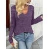 imageAUTOMET Long Sleeve Shirts Womens Tops Fall Fashion Business Casual Outfits 2025 V Neck T Shirts Sweaters TrendyPurple