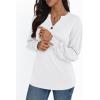 imageAUTOMET Long Sleeve Shirts Womens Tops Henley Dressy Casual Blouses Fall Outfits 2025 Trendy Loose Fit Comfy Winter ClothesWhite